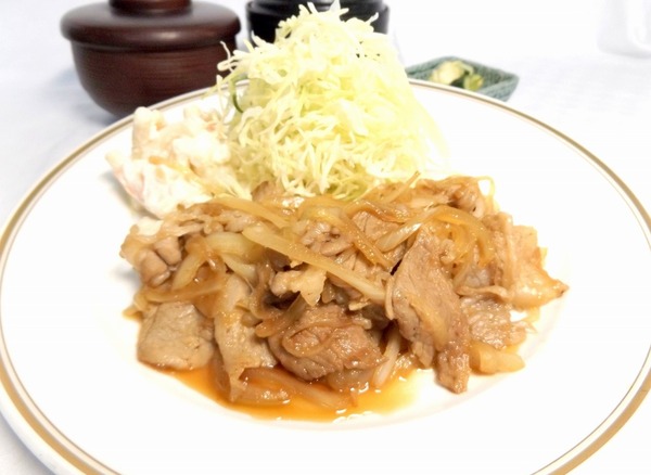 豚バラ肉の生姜焼き定食