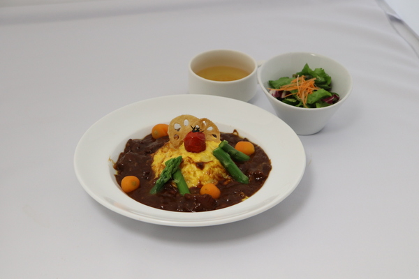 和風デミソースのオムハヤシ